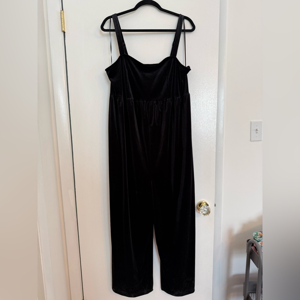 Old Navy Maternity Black Velour Jumpsuit